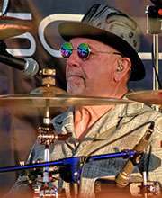 Mike Sinar playing drums for Soulstice